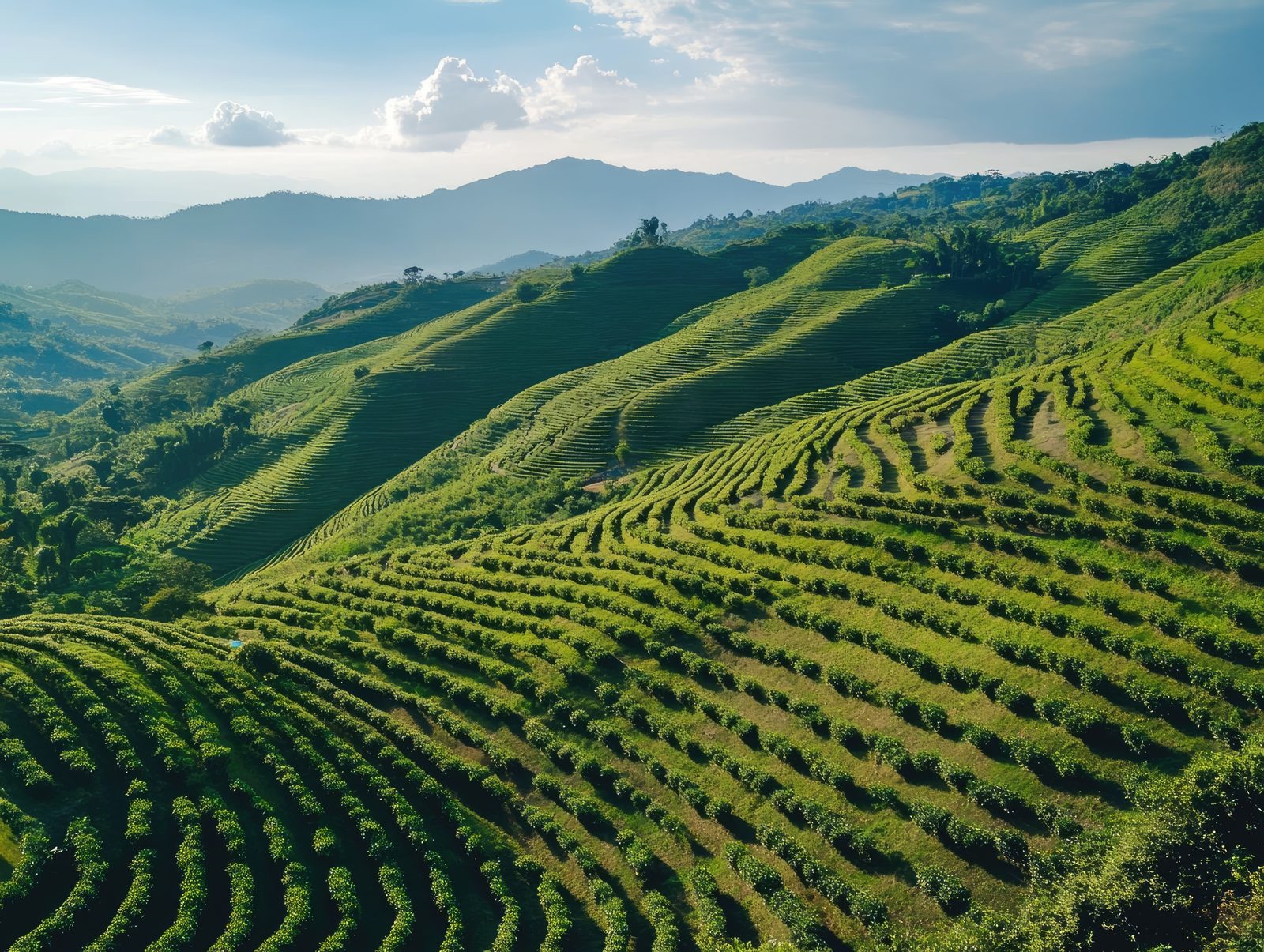 Lavoura de café nas encostas da Serra do Brigadeiro